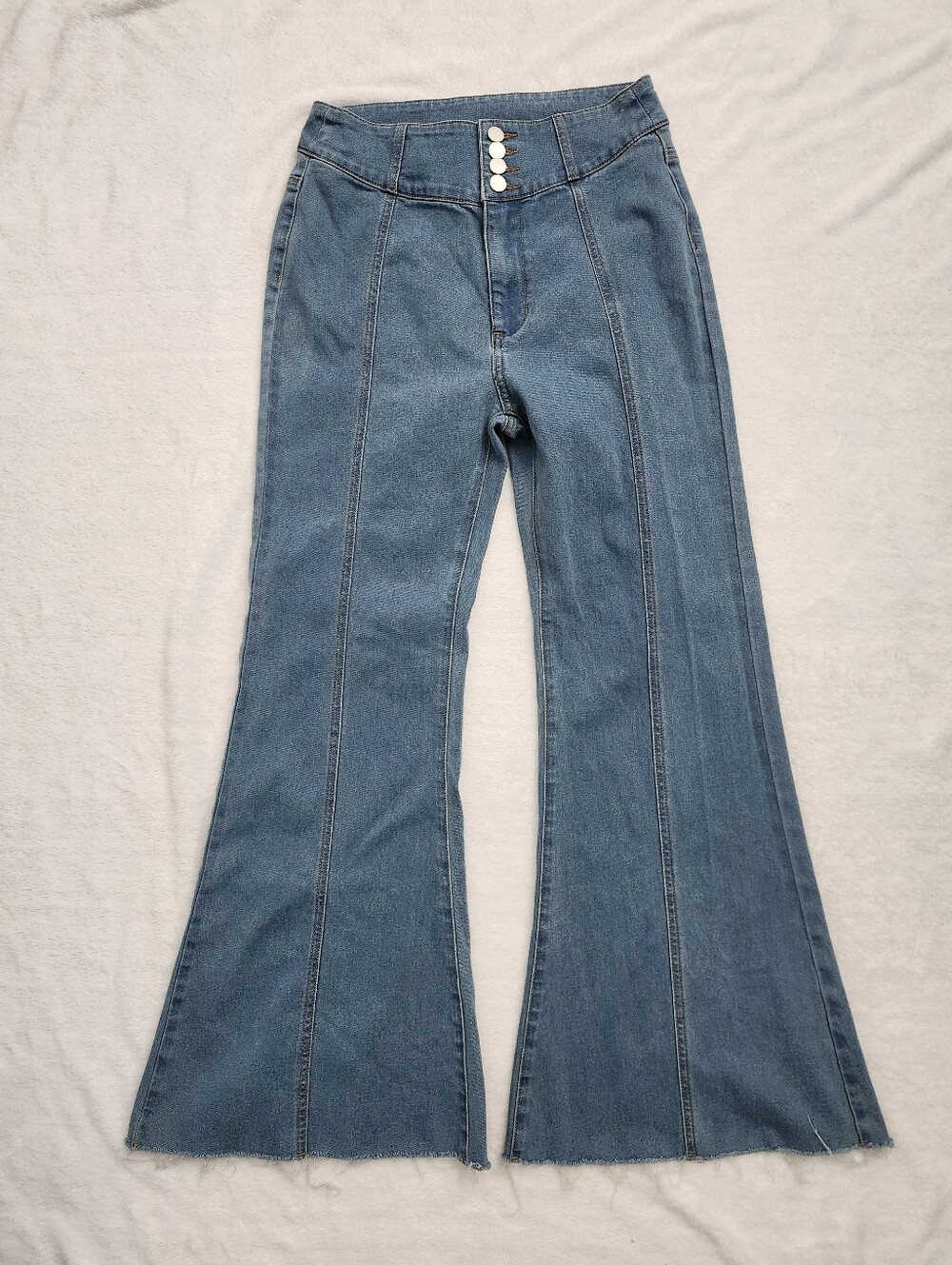 CIDER Womens Medium High‎ Waisted Flare Jeans Festival Retro Boho Festival Jeans